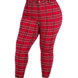 Tommy Hilfiger Womens Glen Plaid Skinny Dress Pants 18W